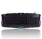 J10 tricolor backlight wired gaming keyboard set colorful luminous gaming mouse keyboard Russian keyboard - Nioor