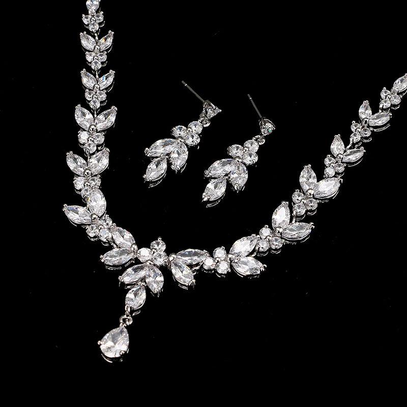 Zircon Simple Bridal Set - Nioor