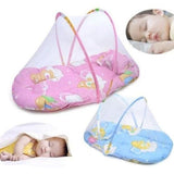 Portable Foldable Baby Kids Infant Bed Dot Zipper Mosquito Net Tent Sleeping Cushion - Nioor