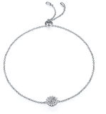 925 Silver Necklace Earring Bracelet Three Piece Set - Nioor