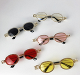 Vintage Small Round Diamond Sunglasses Women