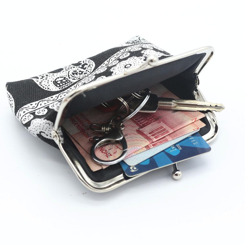 New national wind zero wallet canvas stamp coin package for lady elephant small wallet wholesale - Nioor