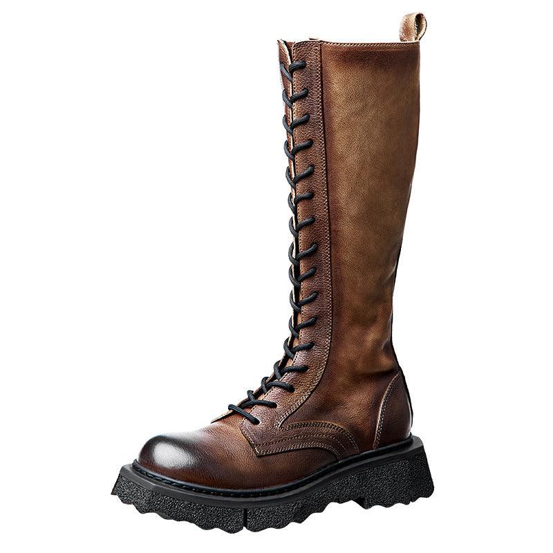 Men's Fashion Vintage Leather Martin Boots - Nioor