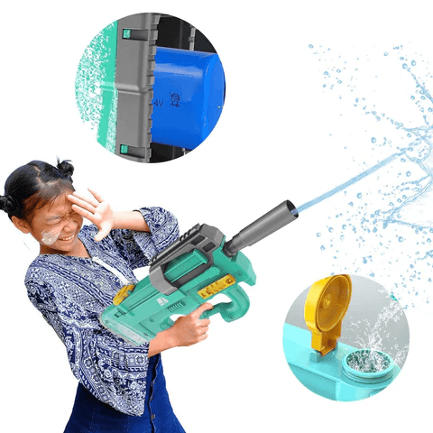 New P90 Electric Water Gun High-Tech Kids Toys Outdoor Beach Pool Large Capacity Summer Gel Blasting Water Gun For Adults - Nioor