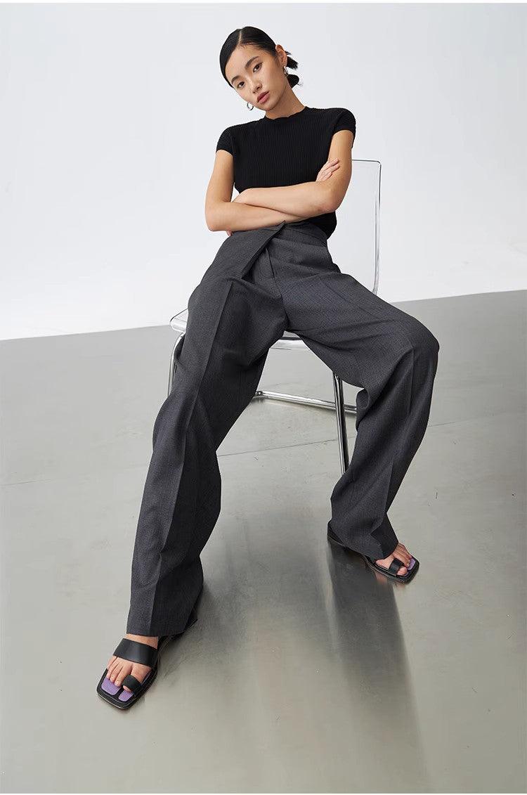 Straight-leg Suit Pants For Women - Nioor