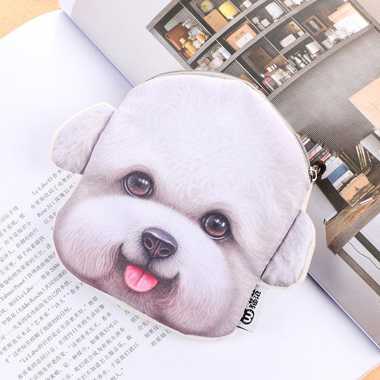 Korea creative Harajuku star Wang cloth purse Plush Dog change bag hand bagfan - Nioor