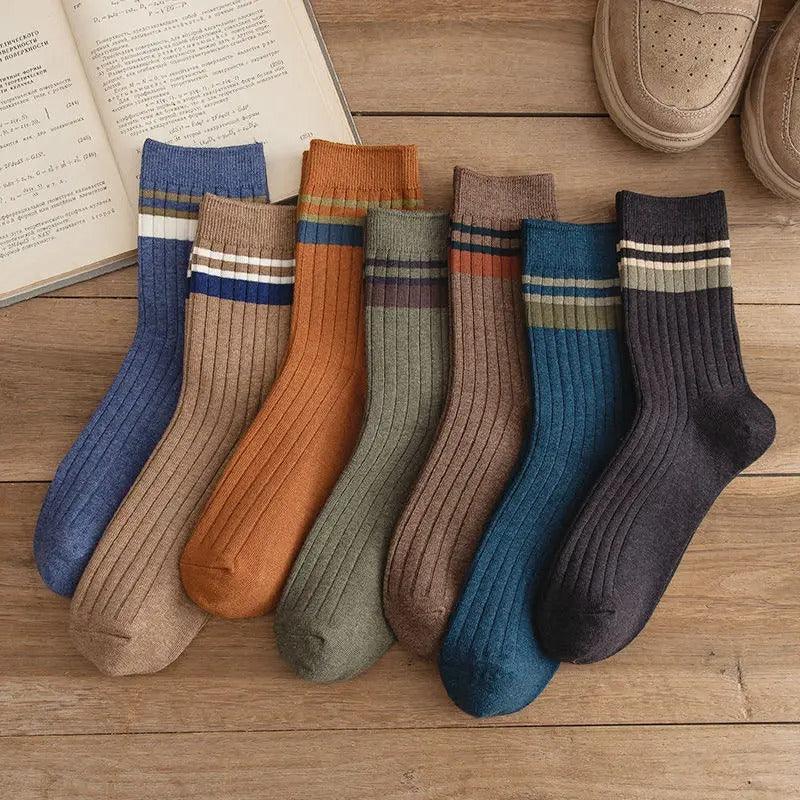 Men's Mid-calf Versatile Korean Style Japanese Style Academic Style Socks - Nioor