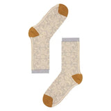 Printed Roll Grass Pattern Mid-calf Socks - Nioor