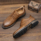 Men's Casual Comfortable And Minimalist Leather Shoes - Nioor