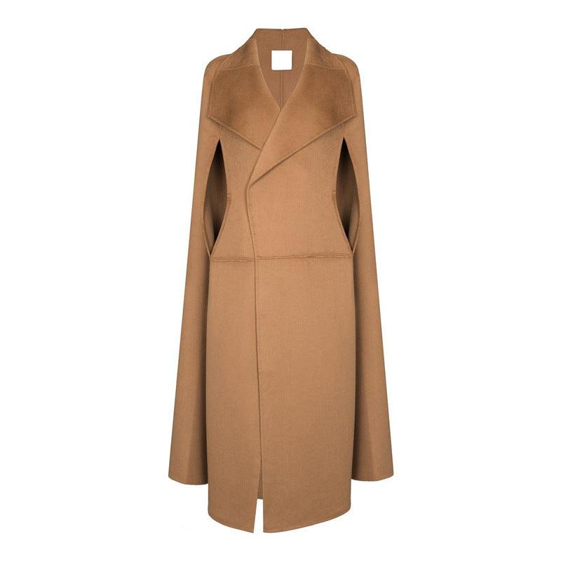 Women's Fashion Casual Loose Long Double-sided Wool Overcoat Coat - Nioor