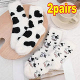 Women's Cow Spot Warm Floor Socks - Nioor