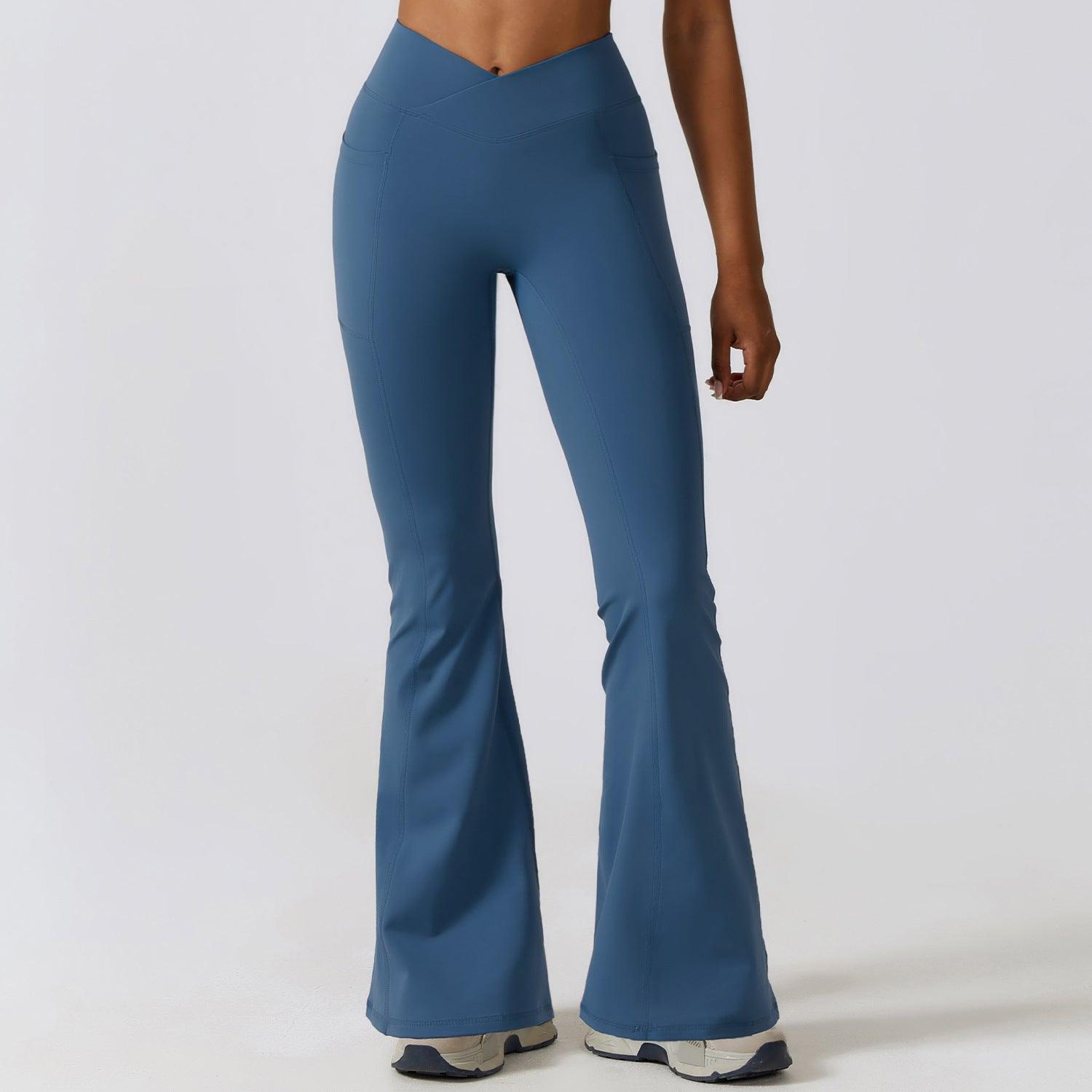 Wide Pants Hip Lifting Yoga Bell-bottom Pants Sports - Nioor