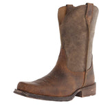 Mid-tube Low-heeled Retro Brown Men's All-match Casual Boots