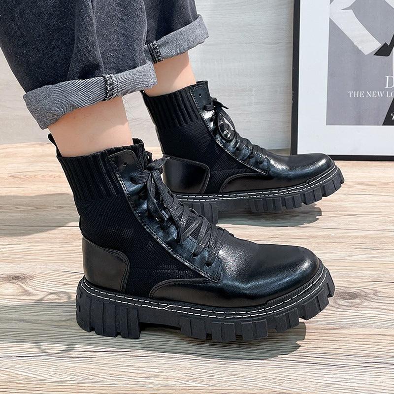 Platform Martin Boots British Style High Top - Nioor