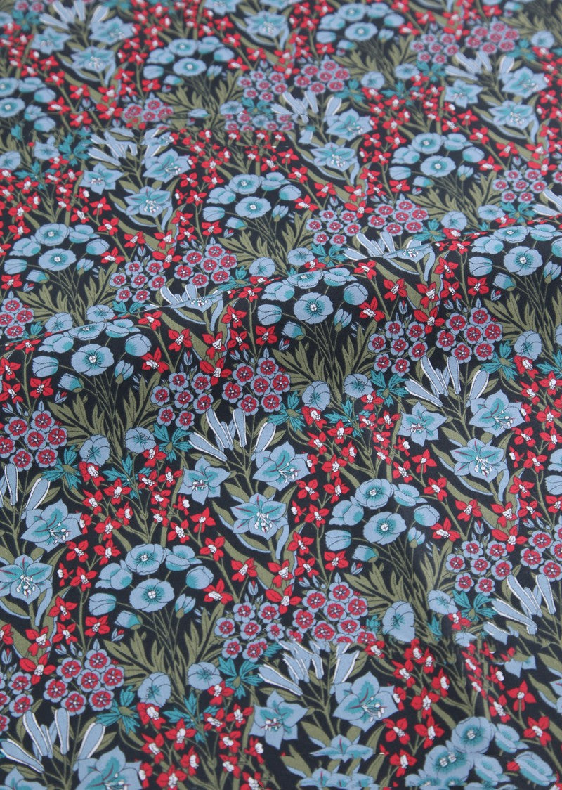 Cotton Cloth Head Deep Blue Series Bird Forest Cotton Fabric