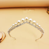 Bride's Wedding Crown Alloy Pearl - Nioor