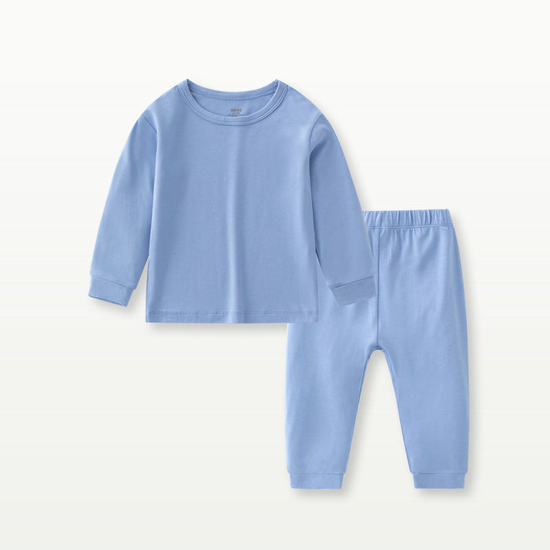 Bamboo Fiber Baby Long Johns Top & Bottom Set Suit