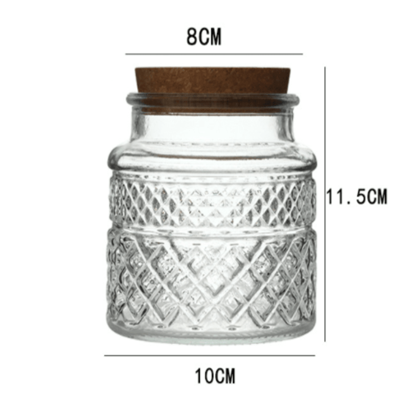 New French Glass Sealed Jar Bamboo Lid Moisture-proof Storage Jar - Nioor
