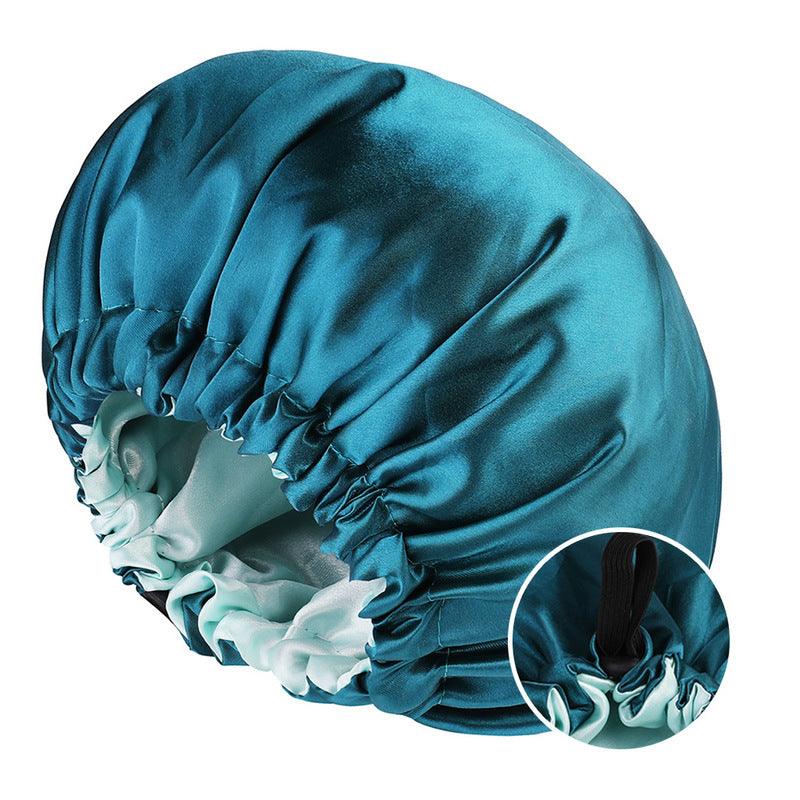 New Women's Fashion Double-layer Satin Sleeping Hat - Nioor