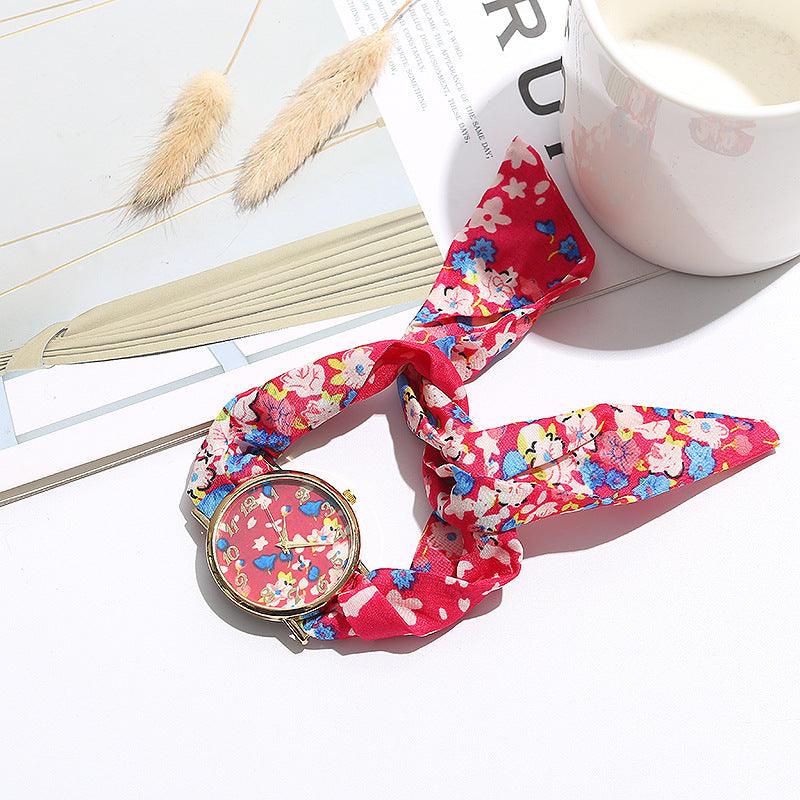 Women's Fashion Floral Wrap Ribbon Watch - Nioor