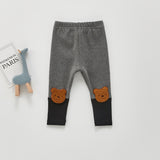 Children's Cute Bear Straight-leg Pants Trousers