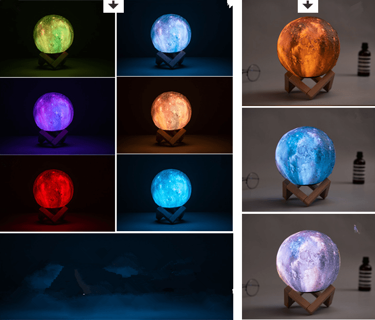 3D Printing Lunar Light Painting Creative Gift Night Light - Nioor