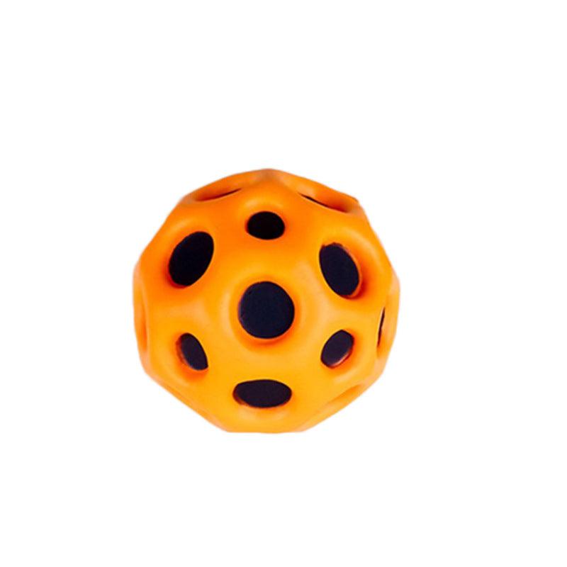 Hole Ball Soft Bouncy Ball Anti-fall Moon Shape Porous Bouncy Ball Kids Indoor Outdoor Toy Ergonomic Design - Nioor