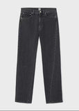 European And American High Waist Stretch Twisted Straight Cropped Jeans - Nioor