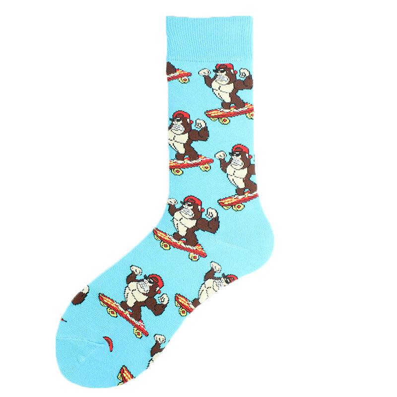 Fashion Printed Cotton Socks For Lovers - Nioor