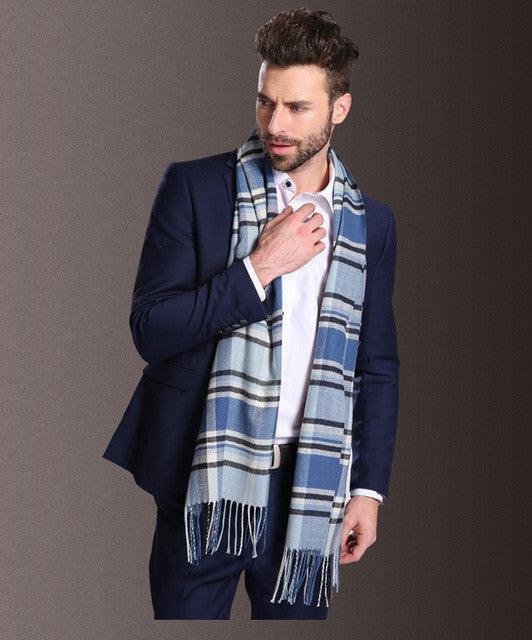 New Europe Fashion Shawl Scarves Men Winter Warm Tartan - Nioor