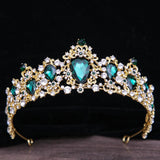 Baroque Rhinestone Crystal Bridal Crown - Nioor