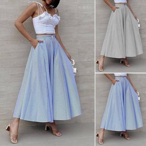 Women's Fashion Summer Stripes Long Dress - Nioor