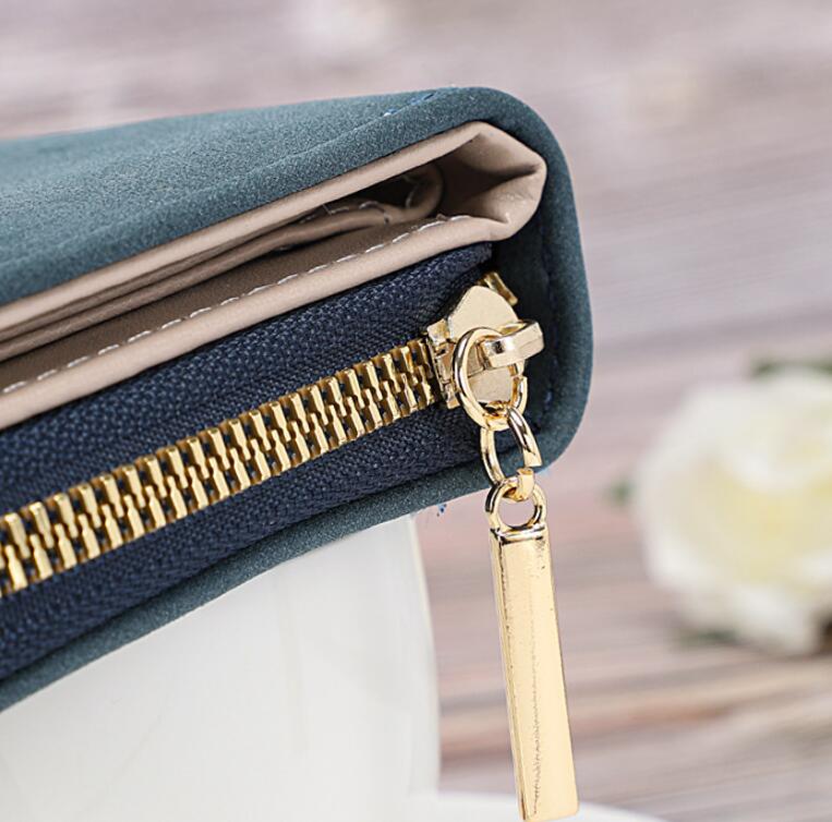 Women's Short Print Flip Zipper Wallet