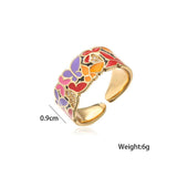 Fashionable Personality Dripping Copper Micro-inlaid Zircon Butterfly Ring Female - Nioor