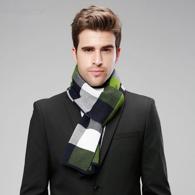 Classic And Fashionable British Checked Cashmere Scarf For Men's Warmth - Nioor