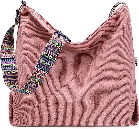 Women's Large Crossbody Fashion Corduroy Retro Hobo Fashion Shoulder Bag