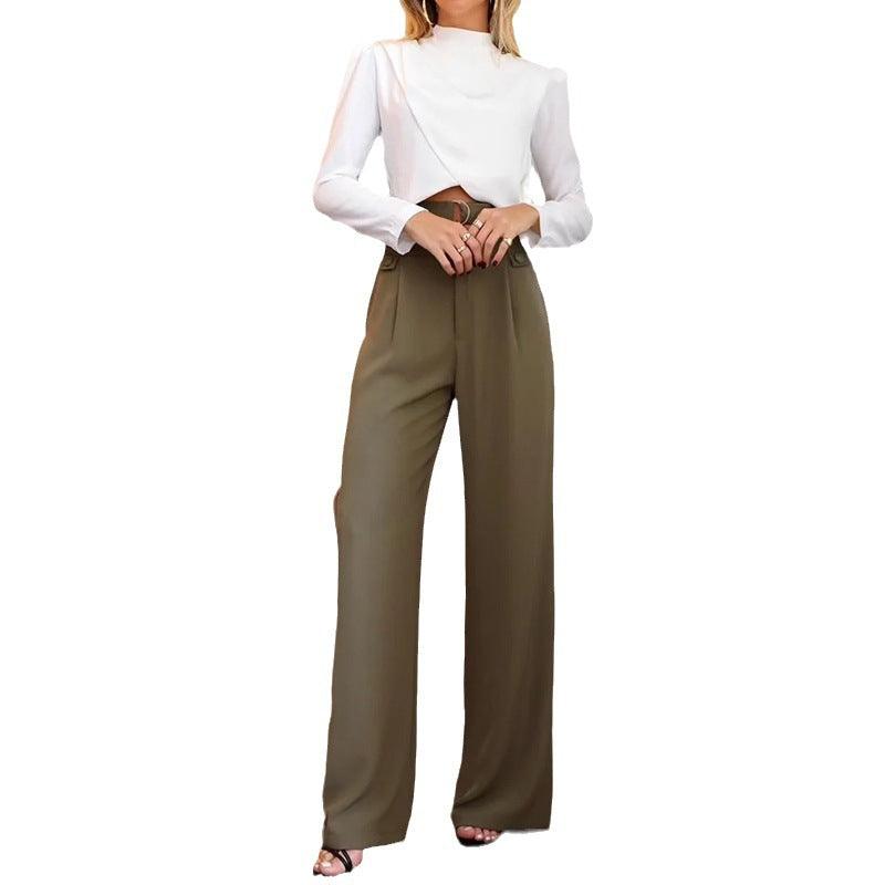 Top Straight Pants Two-piece Set - Nioor