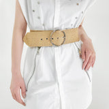 Summer Fashion Pp Grass Woven Belt Beach Holiday Wide Waist Cover - Nioor