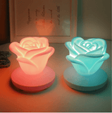 4 Colors Romantic Rose-shape Three Lighting Level Dimming Touch Night Light Valentine's Day Night Light - Nioor