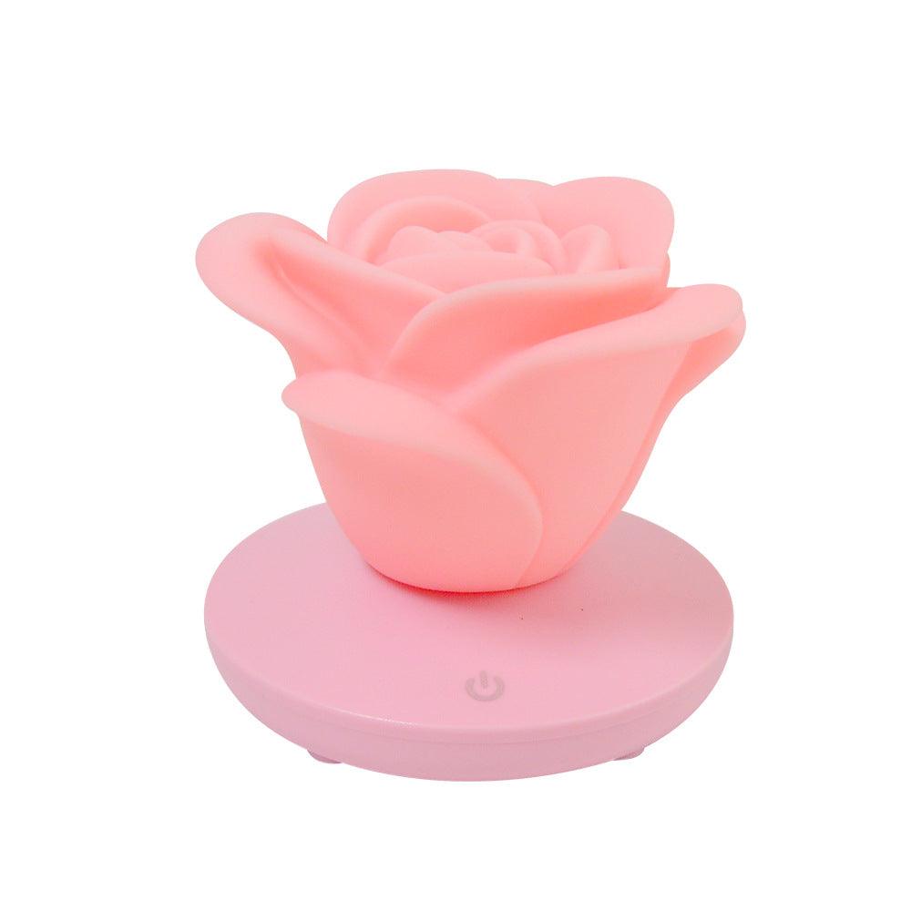 4 Colors Romantic Rose-shape Three Lighting Level Dimming Touch Night Light Valentine's Day Night Light - Nioor