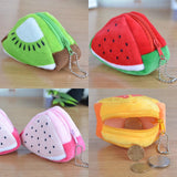 Children's Day Creative Gift Plush Solid Triangle Fruit Zero Wallet Coin Bag Key Bag Strap - Nioor