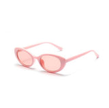 Oval white box sunglasses women