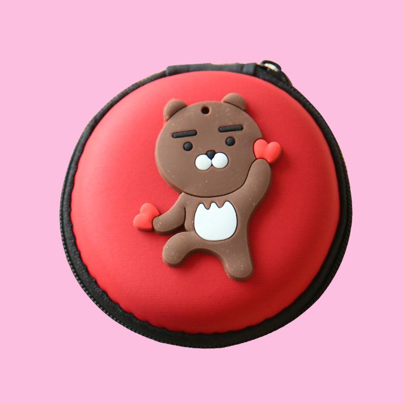 Direct selling new cute zero wallet cartoon earphone collector charger Box Coin handbag wholesale - Nioor