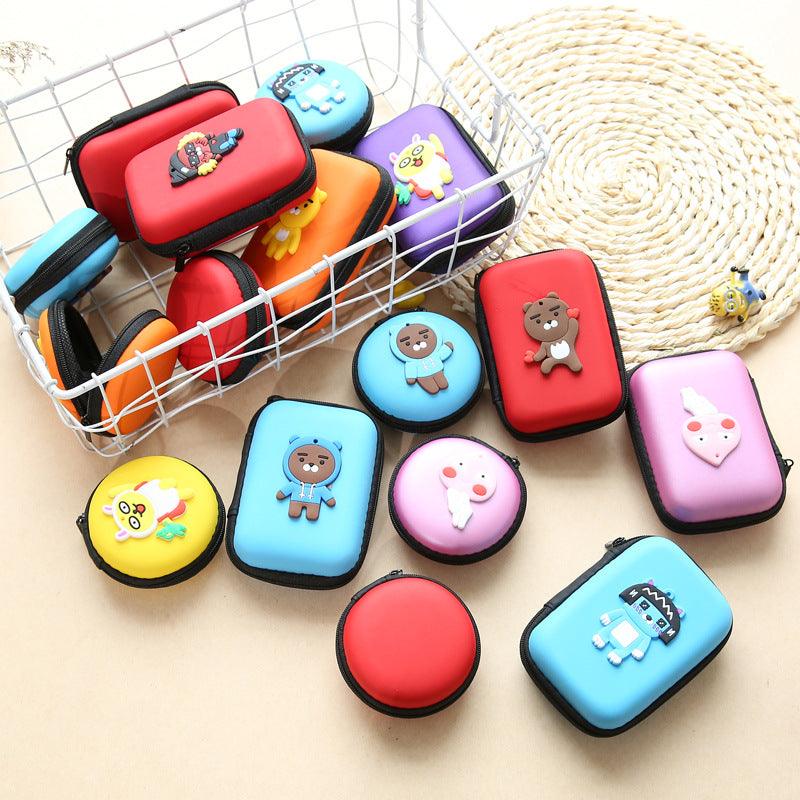 Direct selling new cute zero wallet cartoon earphone collector charger Box Coin handbag wholesale - Nioor