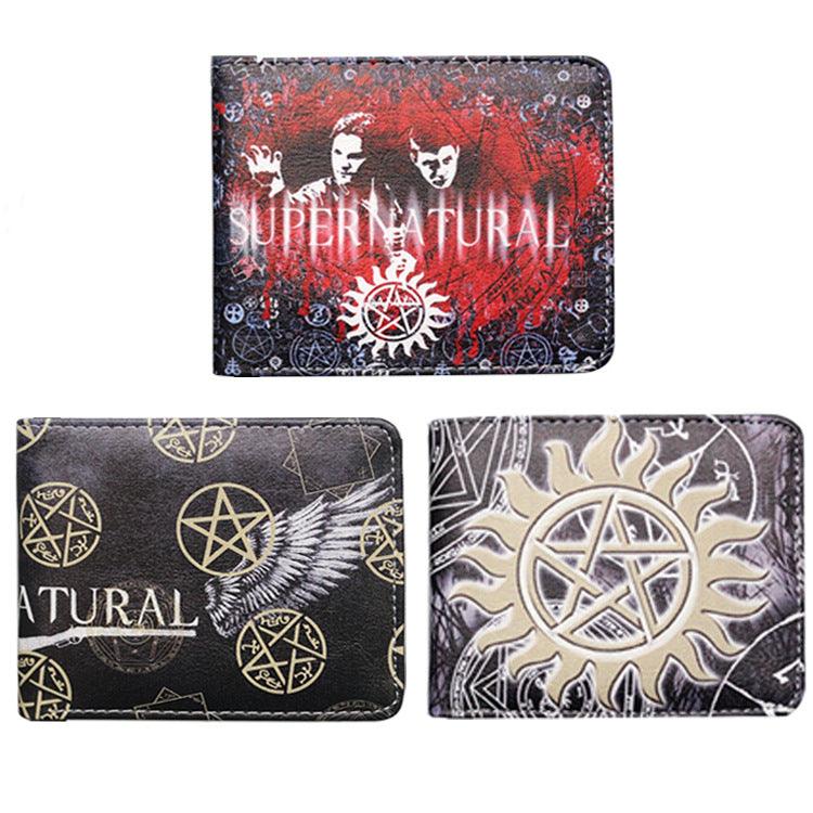 Spot Supernatural wickedness purse five star logo pattern for short money boys and girls' zero Purse - Nioor