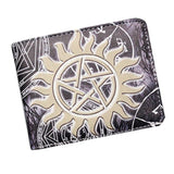 Spot Supernatural wickedness purse five star logo pattern for short money boys and girls' zero Purse - Nioor