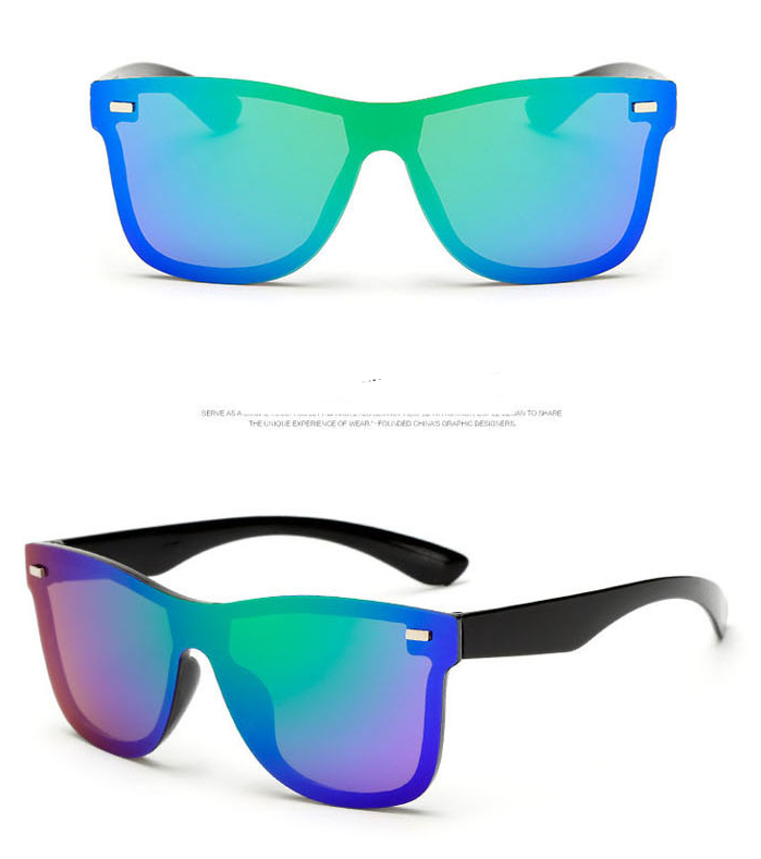 New Siamese Reflective Lens Sunglasses Retro Men and Women Driving Sunglasses Classic 007 Sunglasses