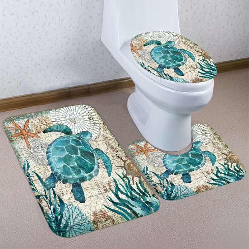 European Style Toilet Three-piece Bathroom Non-slip Mat - Nioor