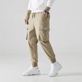 Fashionable Loose Feet Nine Split Leg Pants Multi-pocket Breathable Casual Pants