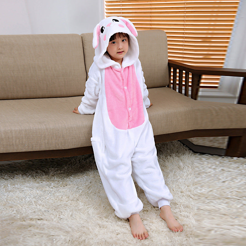 Children's Cartoon One-piece Pajamas For Home Wear